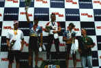 Marc Brooks (Ross) is 1st, Hans Rey (GT) is 2nd, Sean Miller (GT) is 3rd, Jeff Lenosky (Schwinn) is 4th, and Lance Trappe (Green Jersey) is 5th. The win for Marc was his 6th national championship, since he was able to win both classes this year.